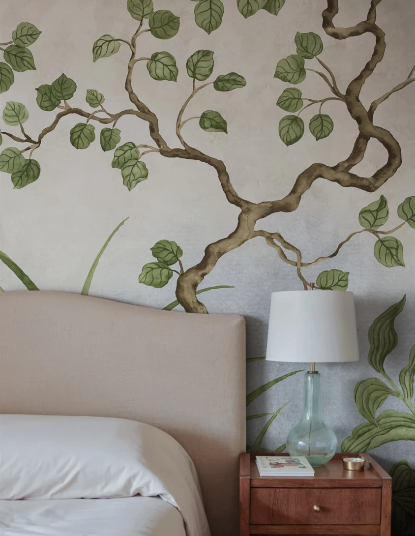 Rebel Walls R21991 Sophisticated Luxe Forest of Dreams Blue - mural w drobne drzewa