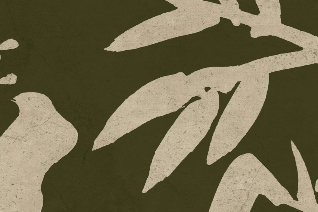 Rebel Walls R22006 Sophisticated Luxe Ink Horizon Green - mural w orientalny krajobraz