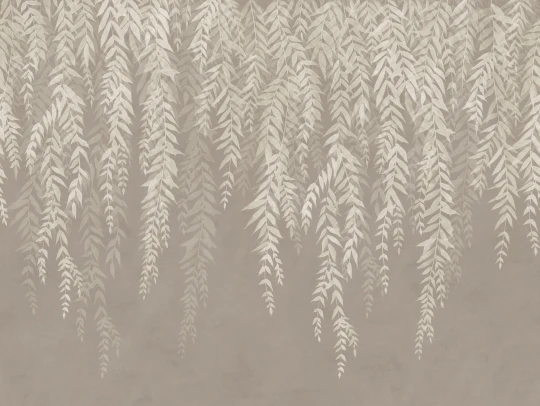 Rebel Walls R22011 Sophisticated Luxe Whispers of Bamboo Gray - mural w kaskadę liści