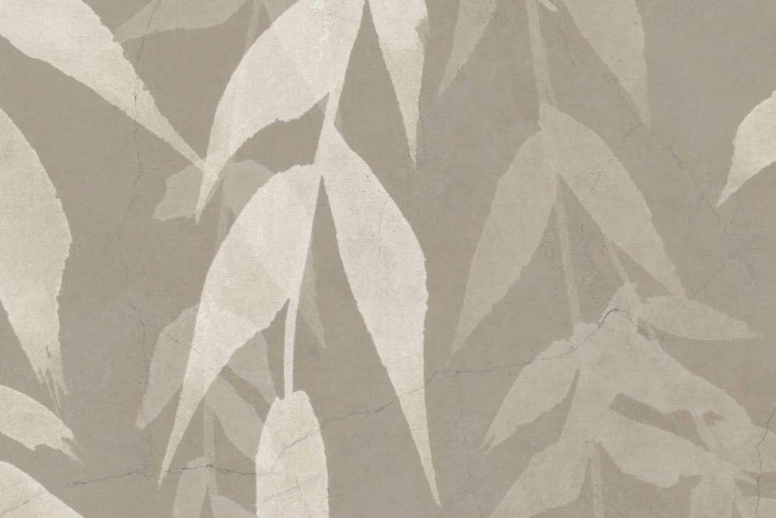 Rebel Walls R22011 Sophisticated Luxe Whispers of Bamboo Gray - mural w kaskadę liści