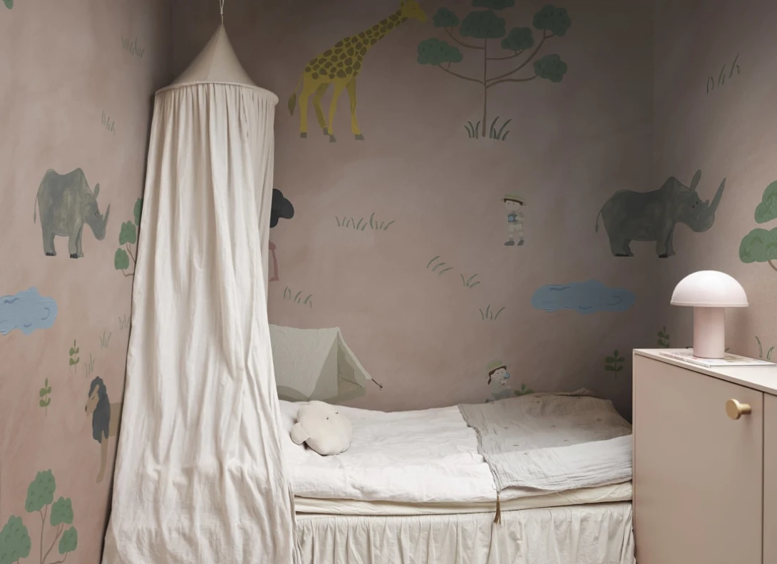 Rebel Walls R20599 Family Fun Animal Safari Pink - mural dziecięcy w zwierzęta safari