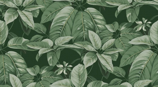 Rebel Walls R18669 Pops Chestnut Green - mural w liście kasztanowca