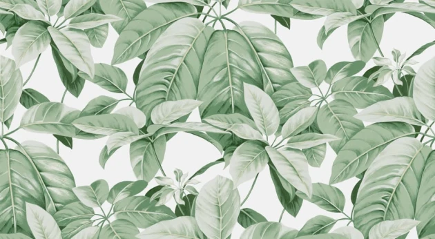 Rebel Walls R18670 Pops Chestnut White - mural w liście kasztanowca