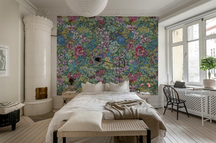 Rebel Walls R18922 Pops Floral Garden Summer - mural w kwiaty