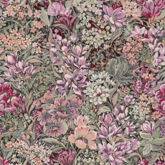 Rebel Walls R18923 Pops Floral Garden Red - mural w kwiaty