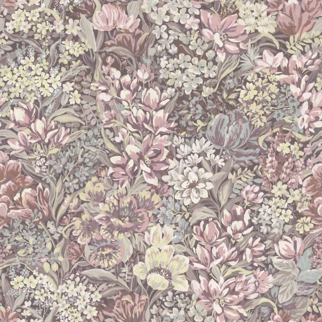 Rebel Walls R18924 Pops Floral Garden Pink - mural w kwiaty