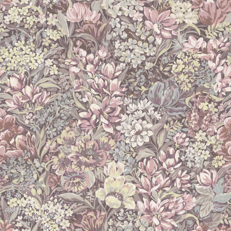 Rebel Walls R18924 Pops Floral Garden Pink - mural w kwiaty