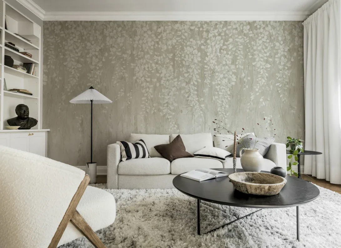 Rebel Walls R18934 Pops Draped Blossoms Beige - mural w kaskady kwiatów