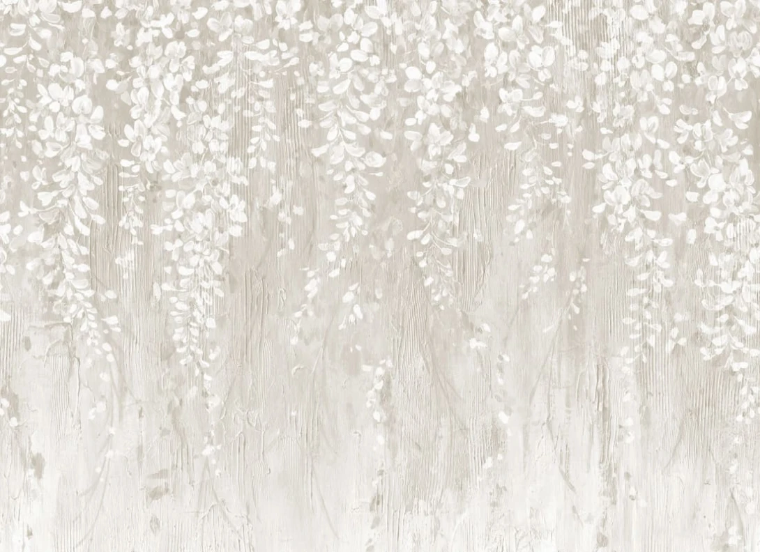 Rebel Walls R18934 Pops Draped Blossoms Beige - mural w kaskady kwiatów