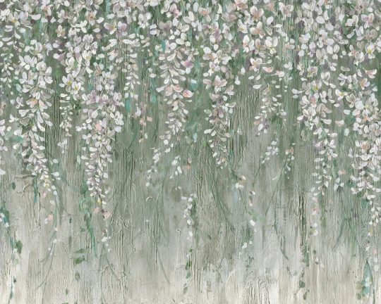 Rebel Walls R18937 Pops Draped Blossoms Green - mural w kaskady kwiatów