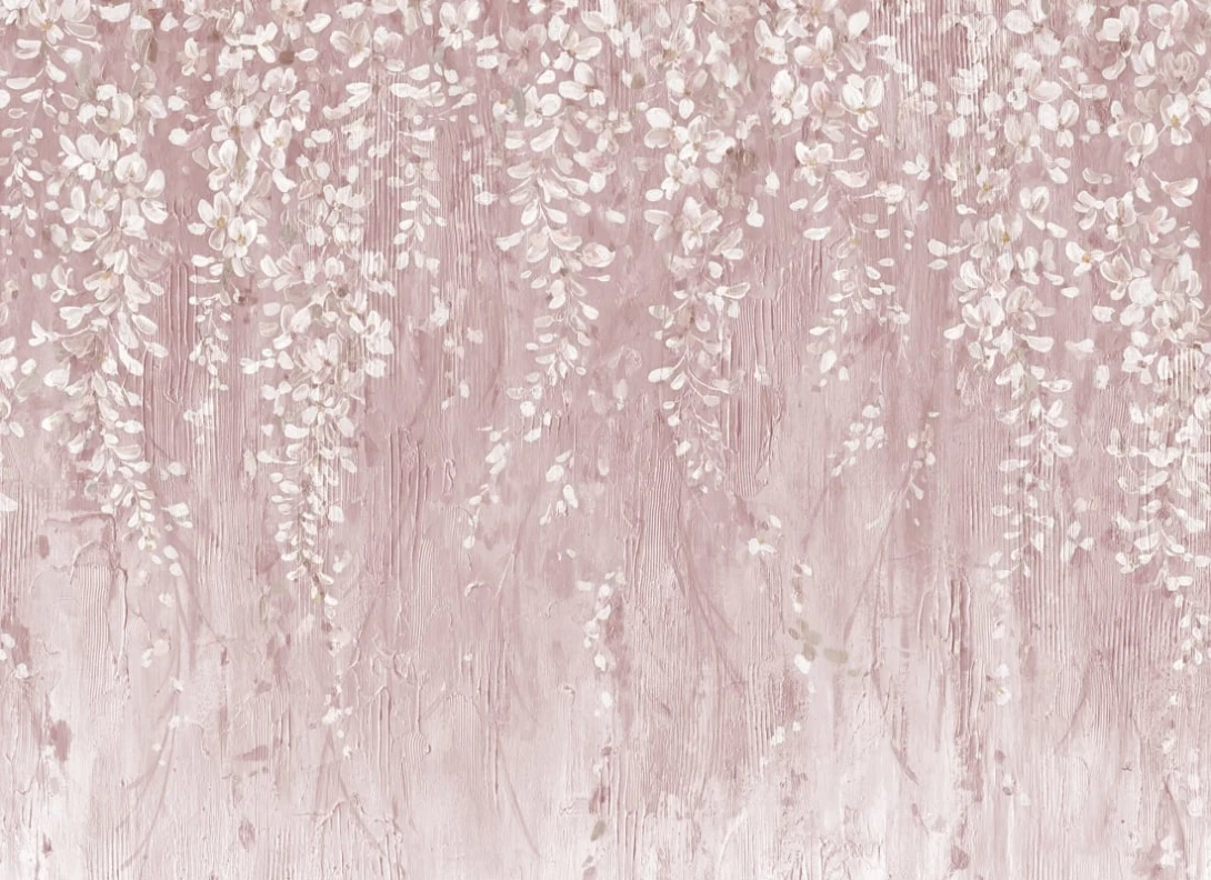 Rebel Walls R18938 Pops Draped Blossoms Pink - mural w kaskady kwiatów
