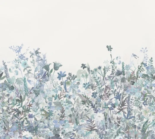 Rebel Walls R19496 Pops May Meadow Soft Blue - mural w łąkę