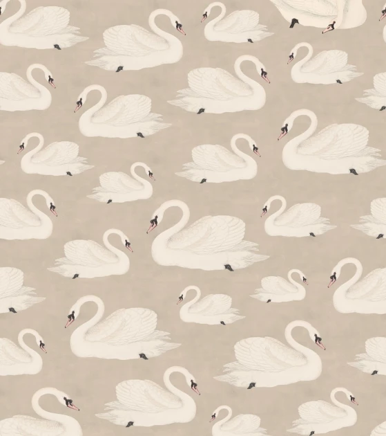 Rebel Walls R19570 Pops Whooper Swan Beige - mural w łabędzie