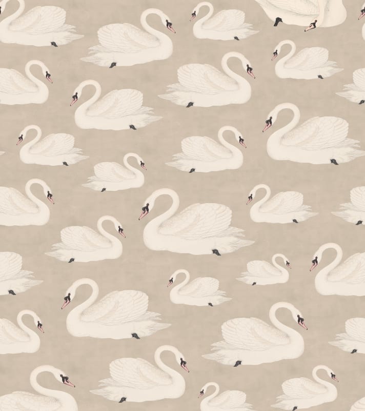Rebel Walls R19570 Pops Whooper Swan Beige - mural w łabędzie