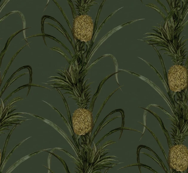 Rebel Walls R19649 Pops Pineapple Lush - mural w ananasy