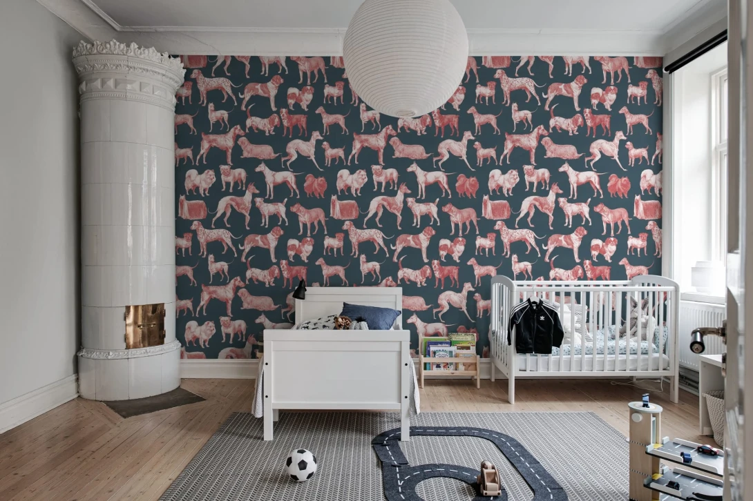 Rebel Walls R19680 Pops Dogs Blue - mural w psy