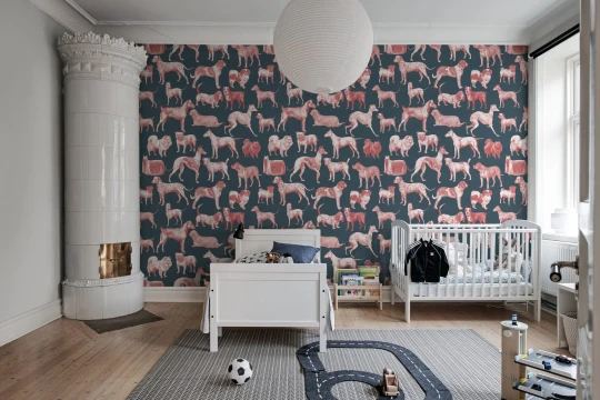 Rebel Walls R19680 Pops Dogs Blue - mural w psy