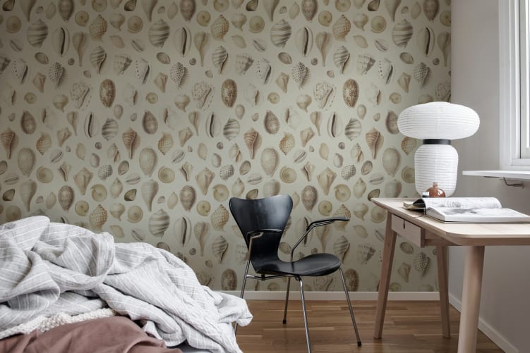 Rebel Walls R19682 Pops Ocean Shells Sand - mural w muszle