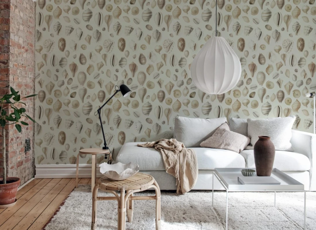 Rebel Walls R19682 Pops Ocean Shells Sand - mural w muszle