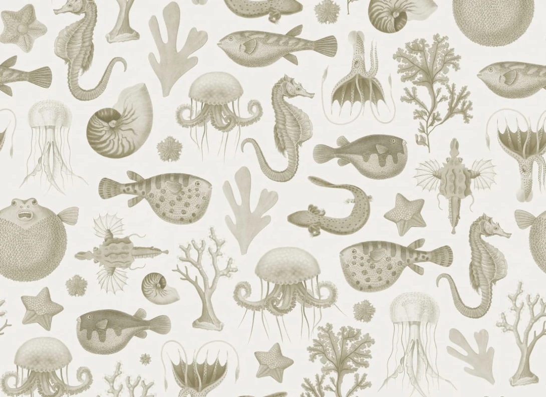 Rebel Walls R19692 Pops Sea Life Sand - mural w morskie zwierzęta