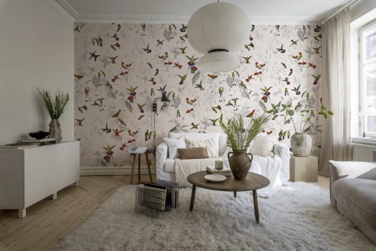 Rebel Walls R19725 Pops Hummingbird Light - mural w kolibry