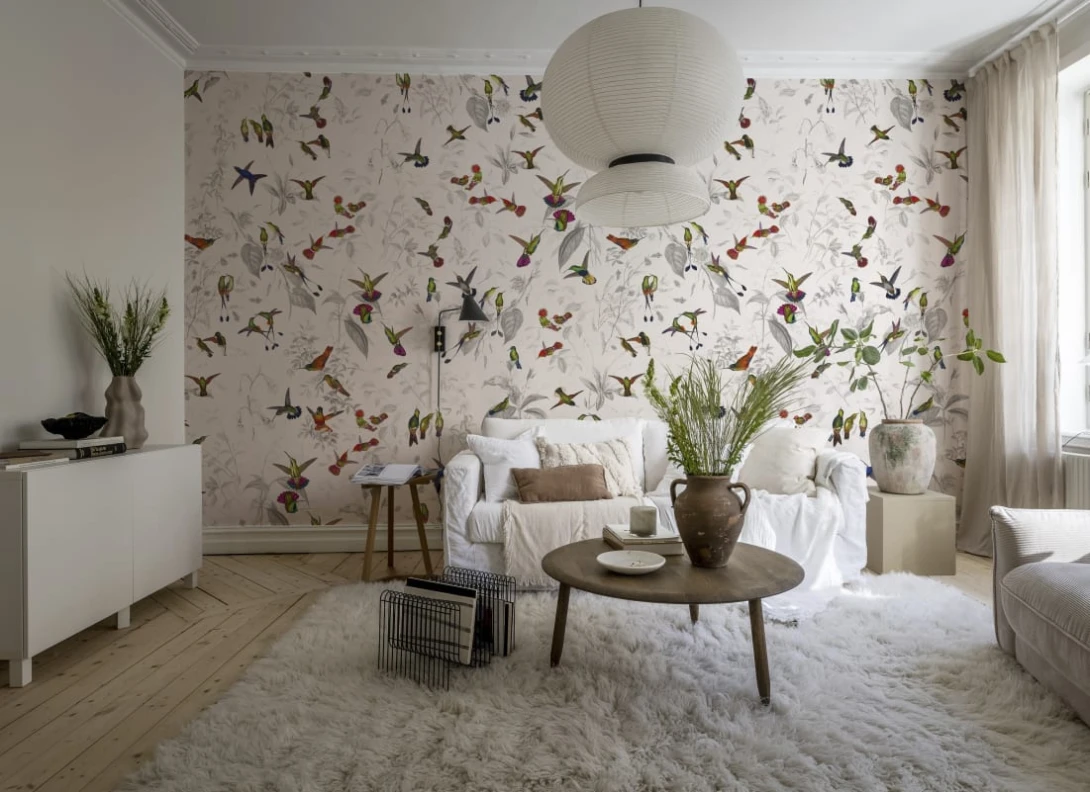 Rebel Walls R19725 Pops Hummingbird Light - mural w kolibry