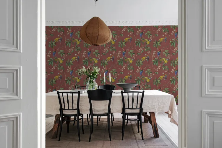 Rebel Walls R19881 Pops Parrots Velvet - mural w papugi