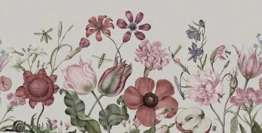 Rebel Walls R19892 Pops Wild Flowers Vintage - mural w kwiaty