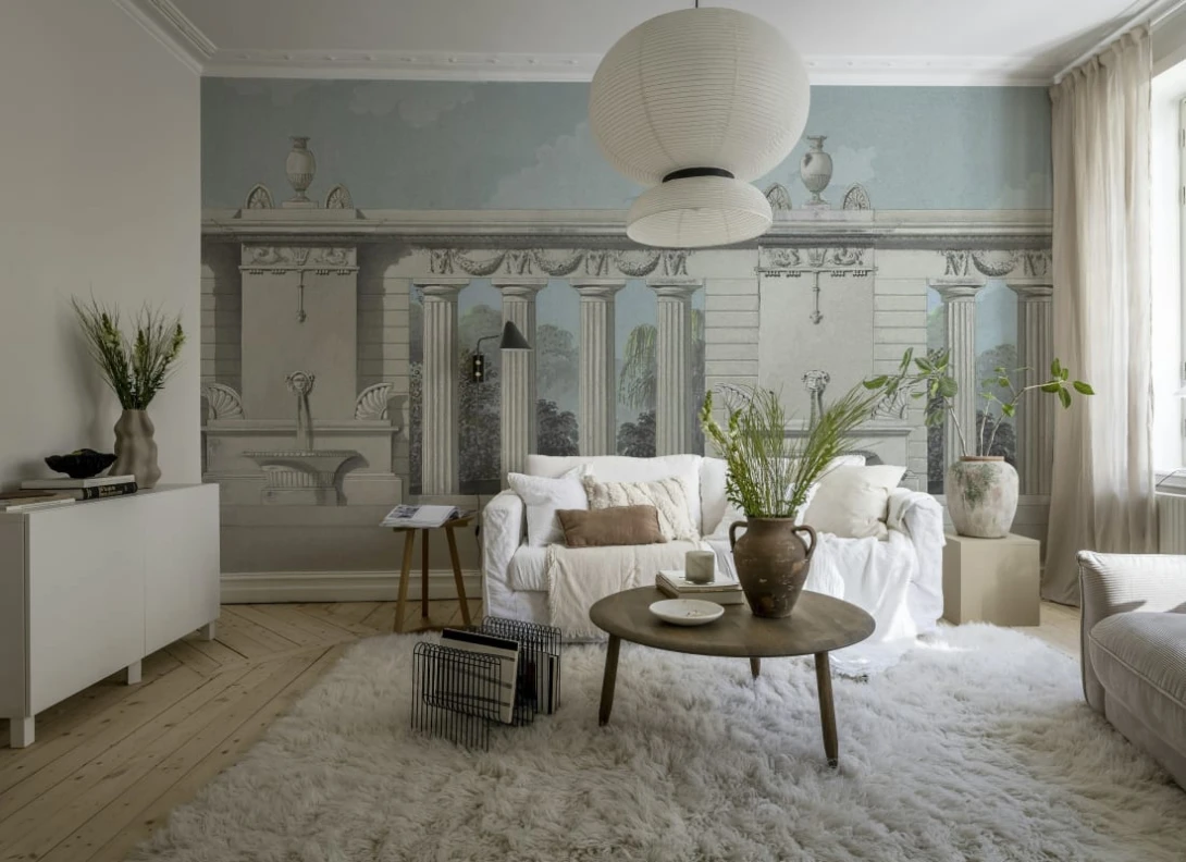 Rebel Walls R19919 Pops Garden Palace Vintage - mural architektoniczny z kolumnami