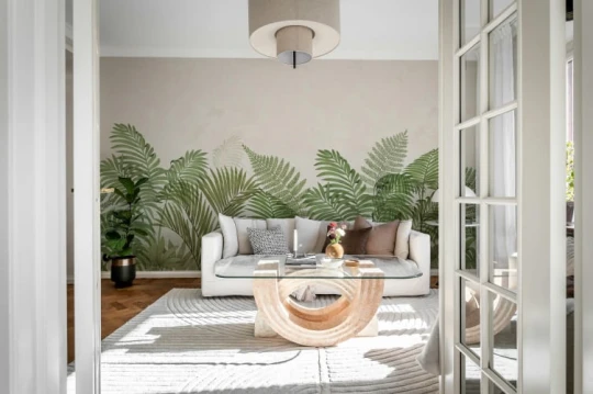Rebel Walls R20063 Pops Tropical Serenity Green - mural w liście palm