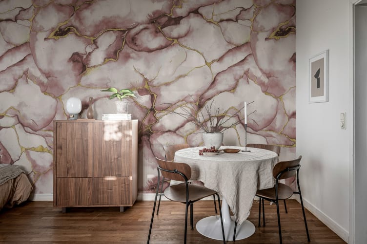 Rebel Walls R20241 Pops Agate Dreams Pink - mural abstrakcyjny inspirowany szlachetnym kamieniem