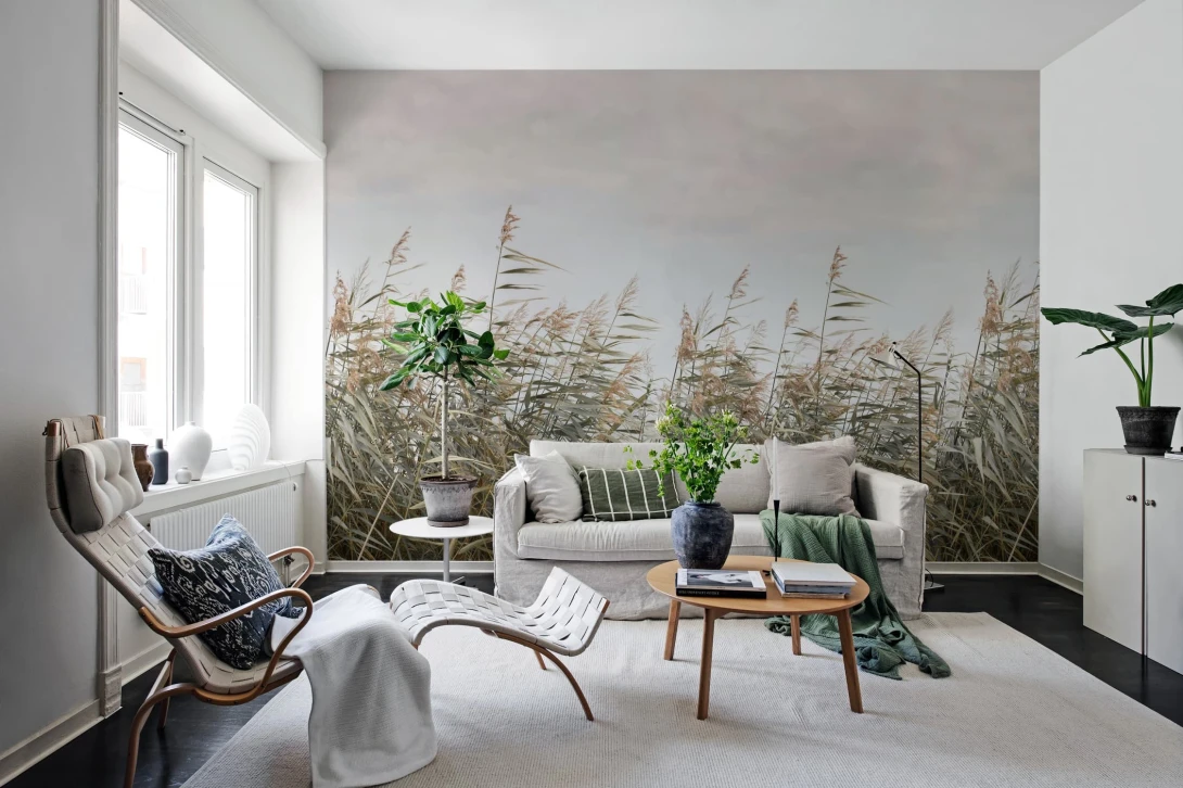 Rebel Walls R20254 Pops Dreamy Reed Beige - mural w trzciny