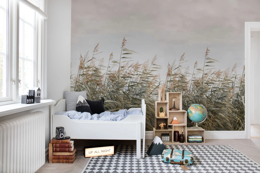 Rebel Walls R20254 Pops Dreamy Reed Beige - mural w trzciny