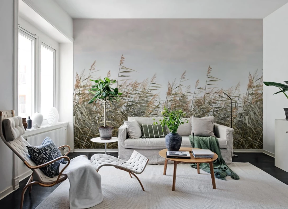 Rebel Walls R20254 Pops Dreamy Reed Beige - mural w trzciny