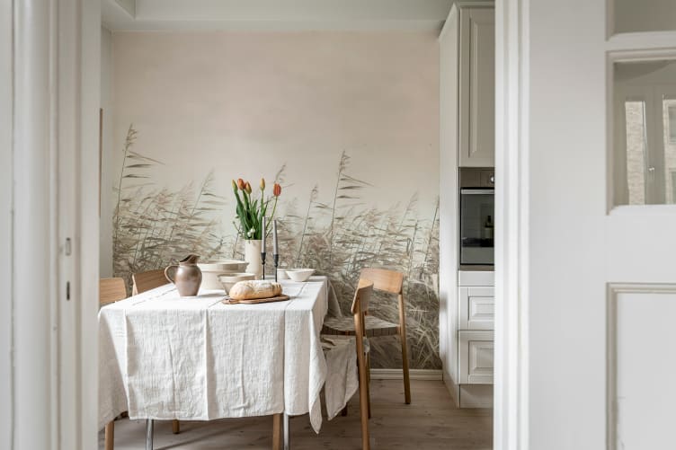 Rebel Walls R20256 Pops Dreamy Reed Pink - mural w trzciny