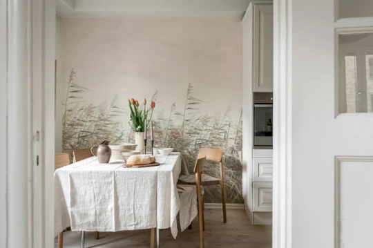 Rebel Walls R20256 Pops Dreamy Reed Pink - mural w trzciny