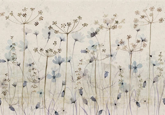 Rebel Walls R20349 Pops Dreamy Meadow Blue - mural w polne kwiaty