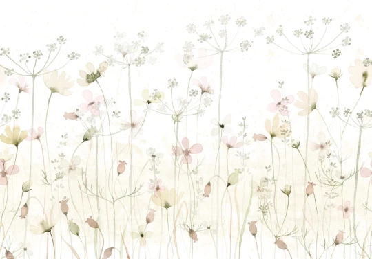 Rebel Walls R20350 Pops Dreamy Meadow Pastel - mural w polne kwiaty