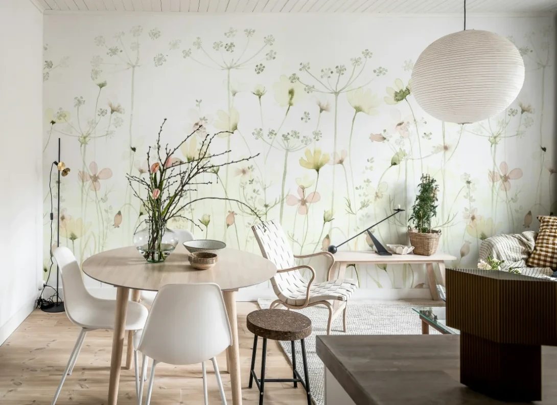 Rebel Walls R20350 Pops Dreamy Meadow Pastel - mural w polne kwiaty