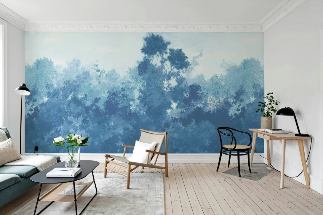 Rebel Walls R20458 Pops Wood Blue - mural w las