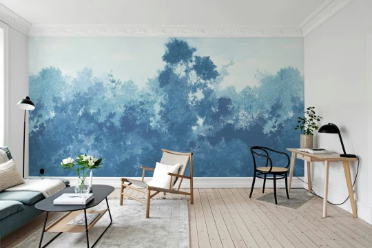 Rebel Walls R20458 Pops Wood Blue - mural w las
