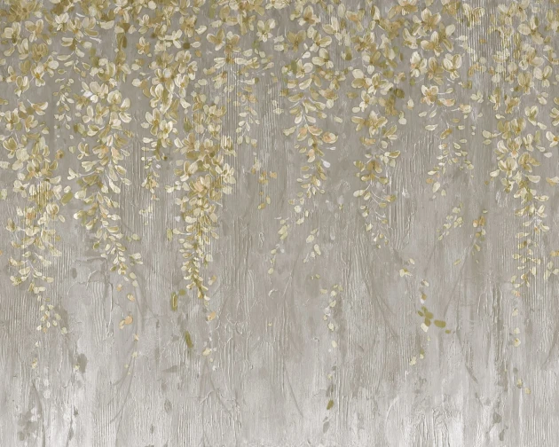 Rebel Walls R20462 Pops Draped Blossoms Gold - mural w kaskadę liści