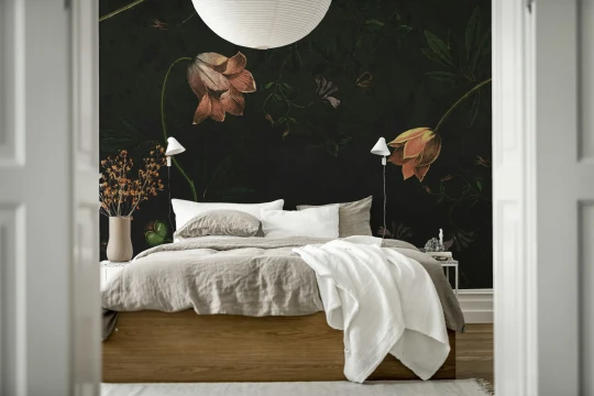 Rebel Walls R20471 Pops Romantic Garden Night - mural w kwiaty