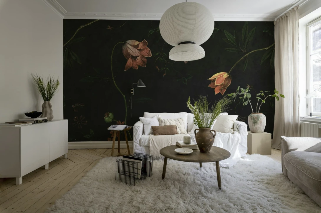 Rebel Walls R20471 Pops Romantic Garden Night - mural w kwiaty