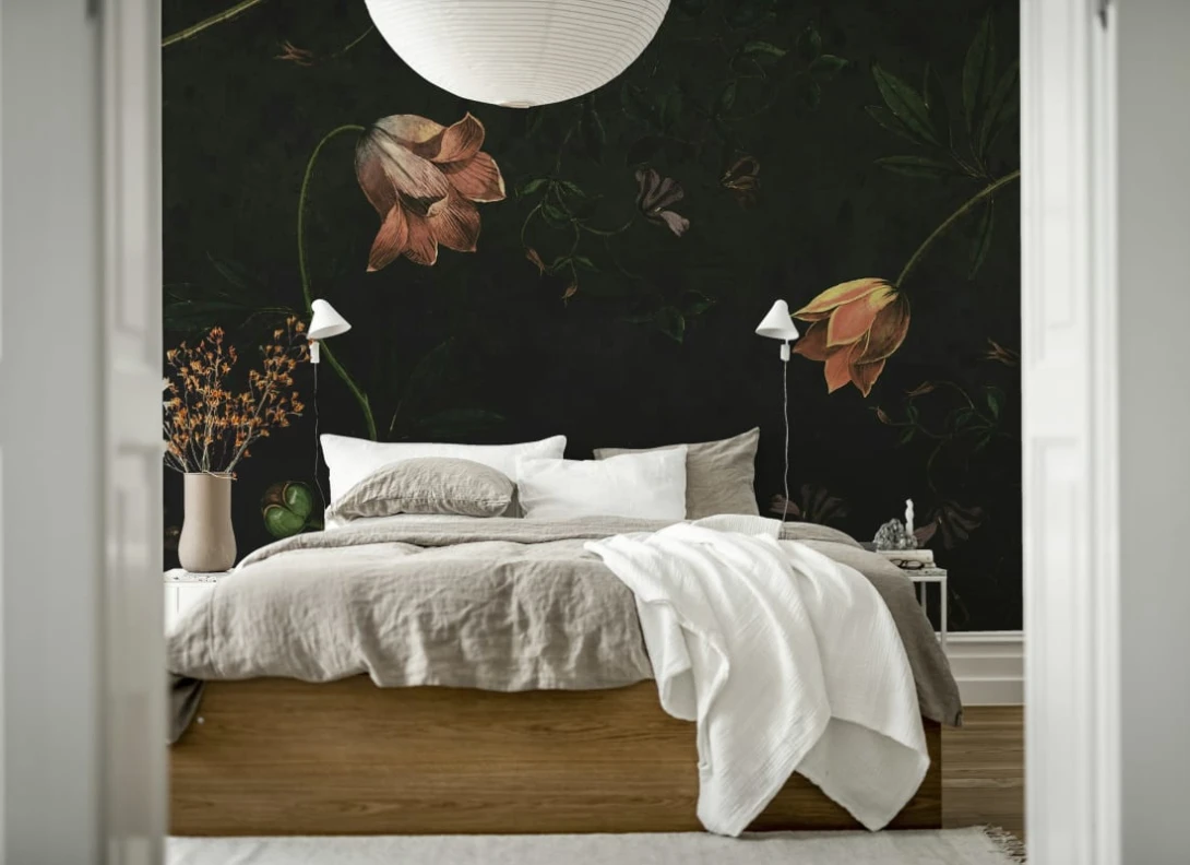 Rebel Walls R20471 Pops Romantic Garden Night - mural w kwiaty