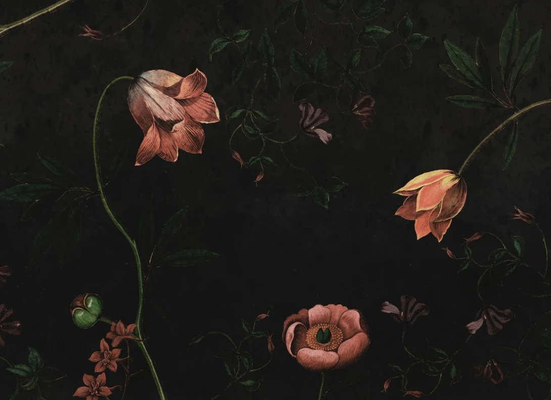 Rebel Walls R20471 Pops Romantic Garden Night - mural w kwiaty