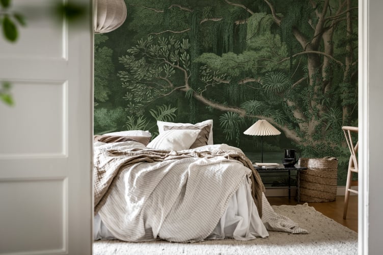Rebel Walls R20477 Pops Secret Well Repeatable Green - mural w egzotyczny las