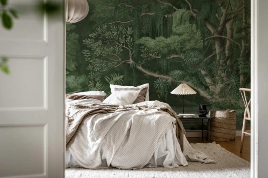Rebel Walls R20477 Pops Secret Well Repeatable Green - mural w egzotyczny las