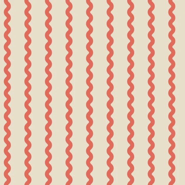 Rebel Walls R20664 Pops Wobbly Stripe Red - mural w falujące pasy