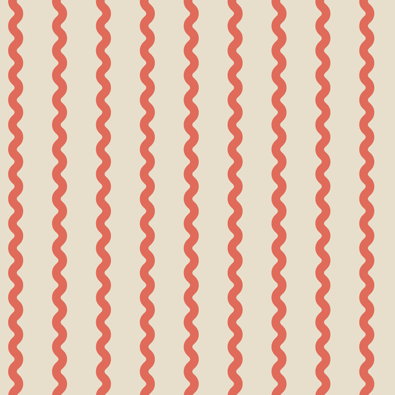 Rebel Walls R20664 Pops Wobbly Stripe Red - mural w falujące pasy